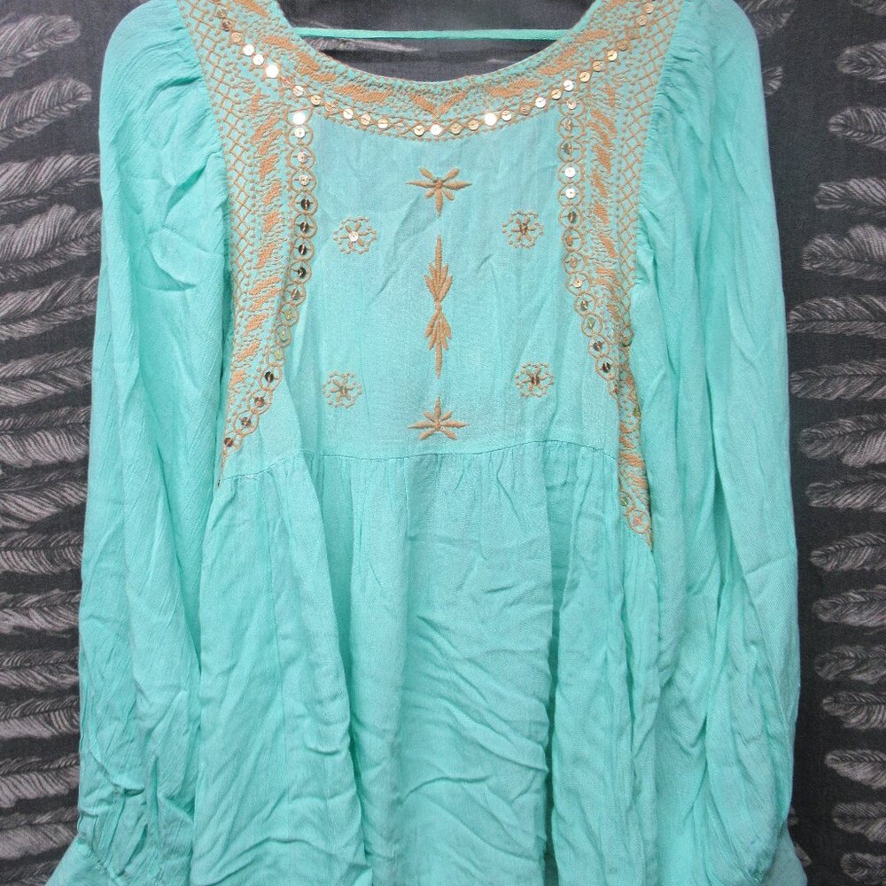 Boho Aqua Color Boho Swim Cover